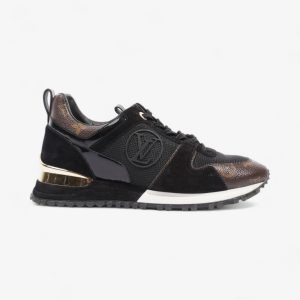 Louis Vuitton Run Away Sneakers Black / Monogram Suede EU 39 UK 6