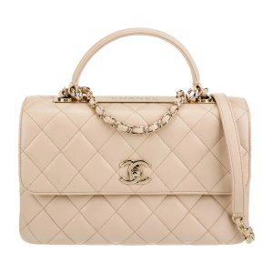 CHANEL QUILTED LEATHER SMALL CC FLAP BAG