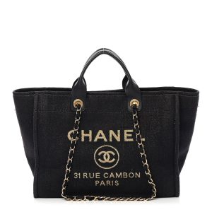 CHANEL LUREX CANVAS MEDIUM DEAUVILLE TOTE