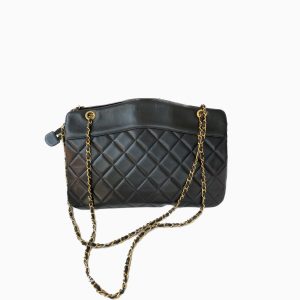 Chanel Matelasse Chain Shoulder Women's Leather Shoulder Bag Black