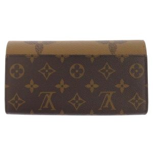 LOUIS VUITTON Portefeuille Sarah NoirM80726 Monogram Reverse Canvas/Monogram