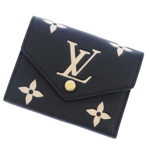 LOUIS VUITTON Portefeuille Victorine Noir/ClaimsM80968 Monogram Empreinte Leather