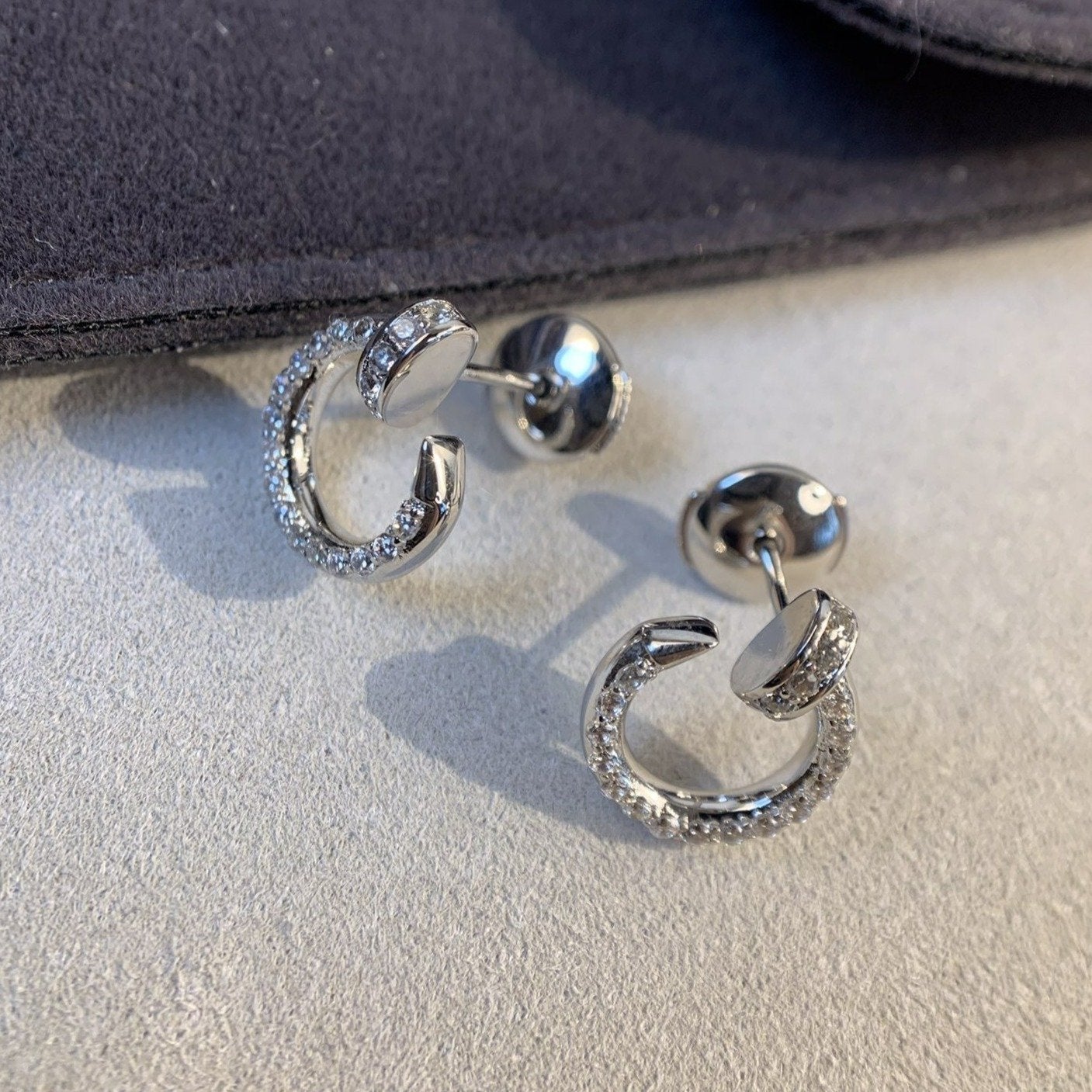 Cartier JUSTE EARRINGS SILVER DIAMONDS - Image 4