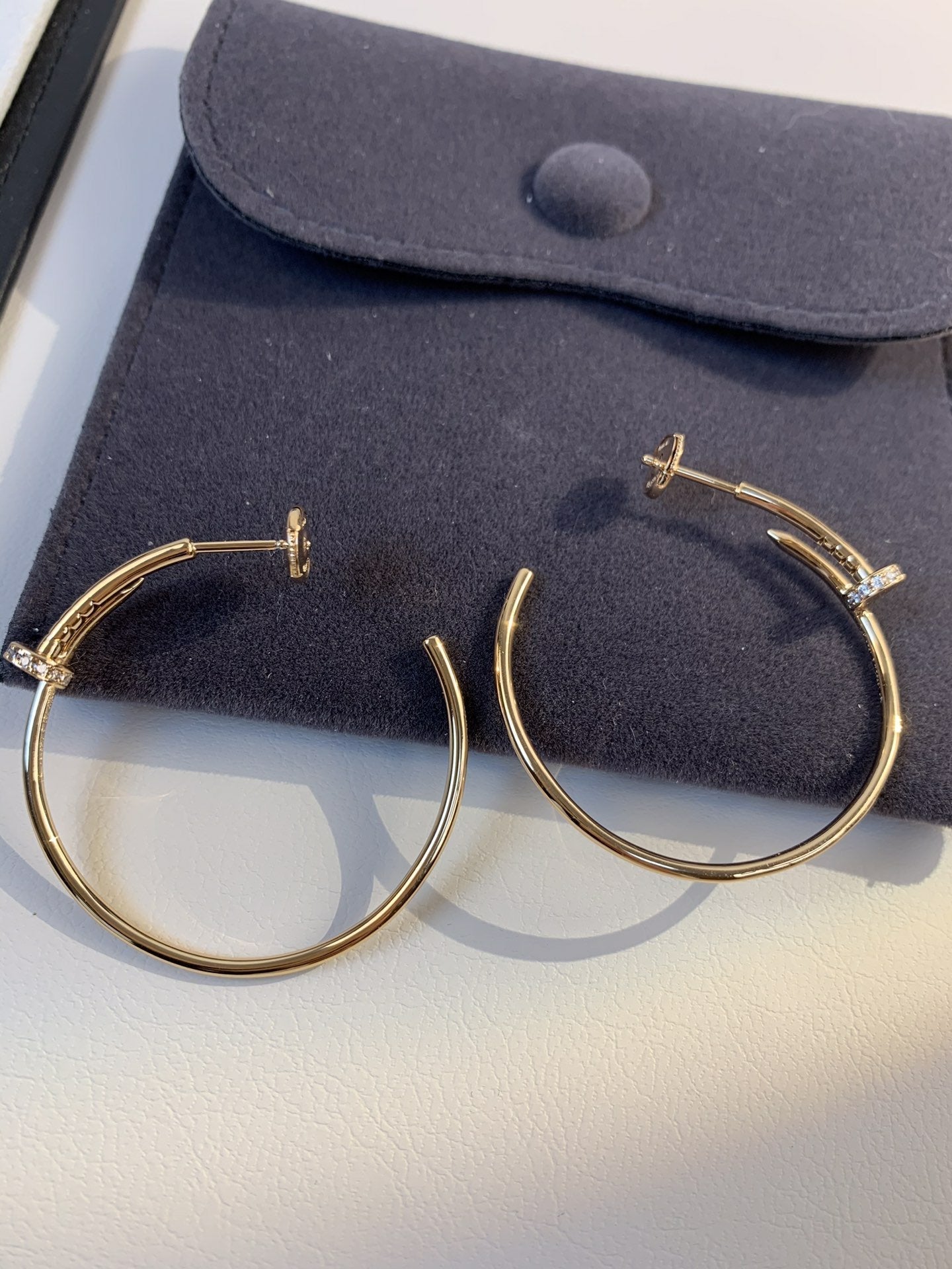 Cartier JUSTE EARRINGS GOLD DIAMONDS 1.8MM - Image 7