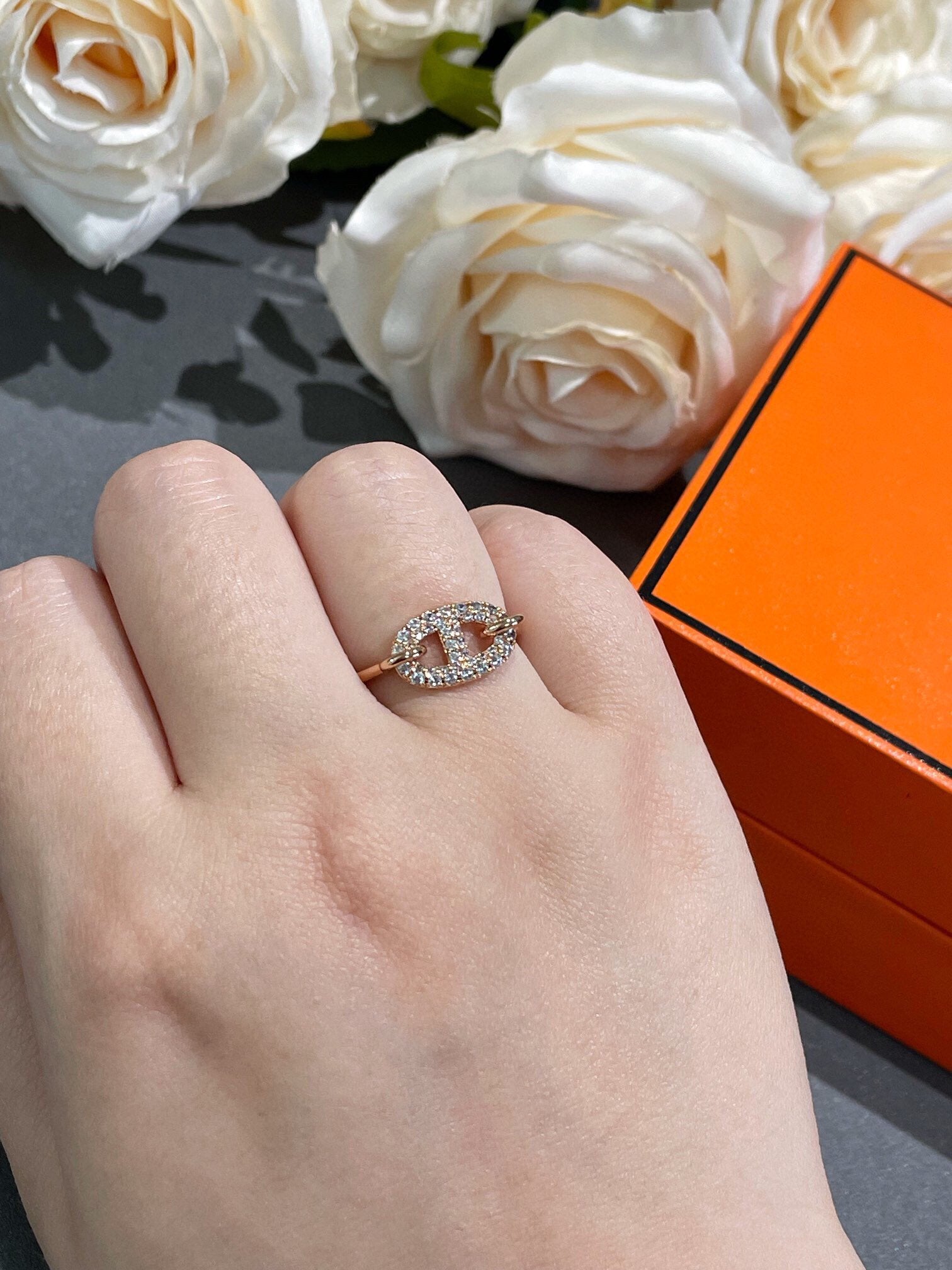 Hermès RONDE SMALL DIAMOND RING - Image 4