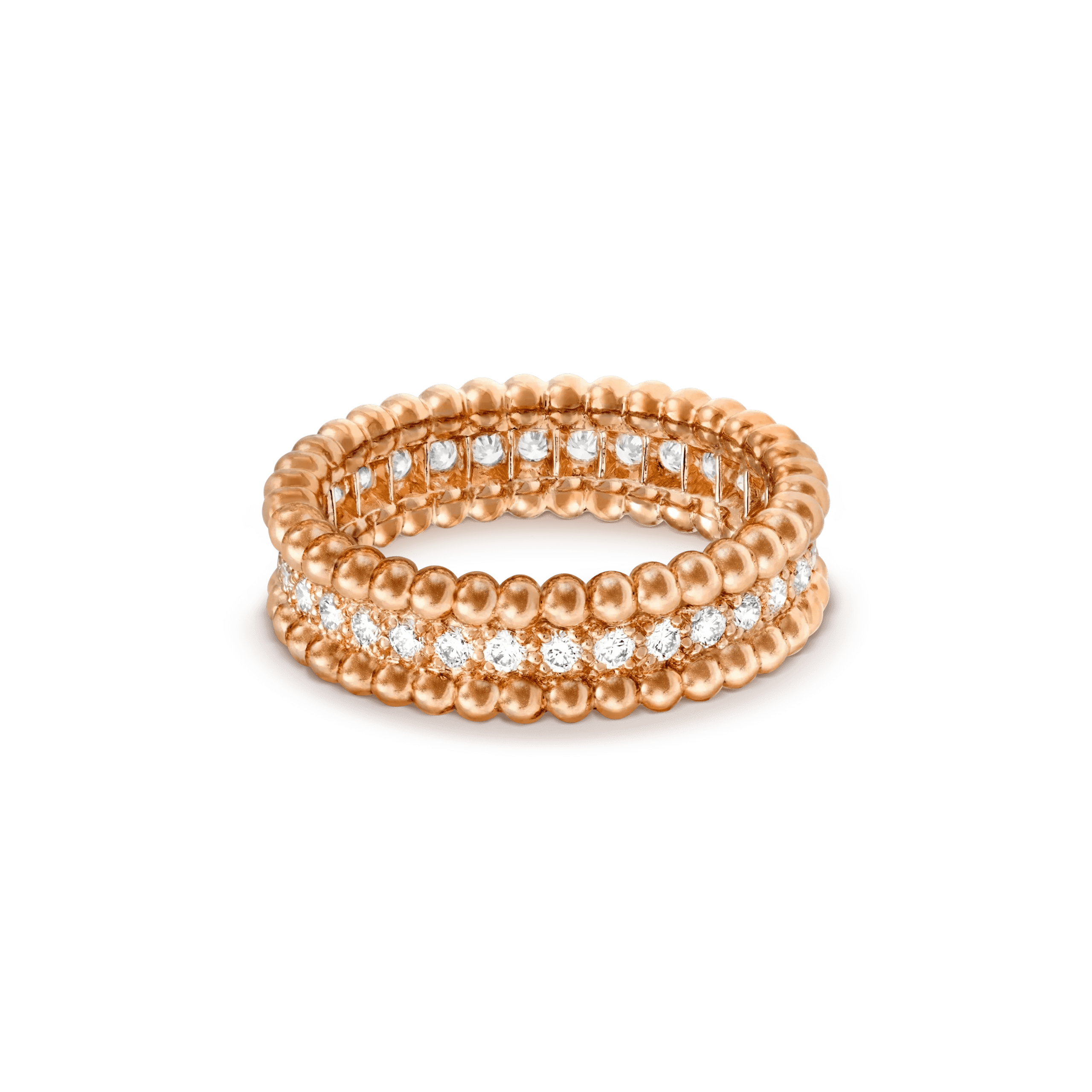Van Cleef & Arpels PERLEE DIAMOND ROSE GOLD RING
