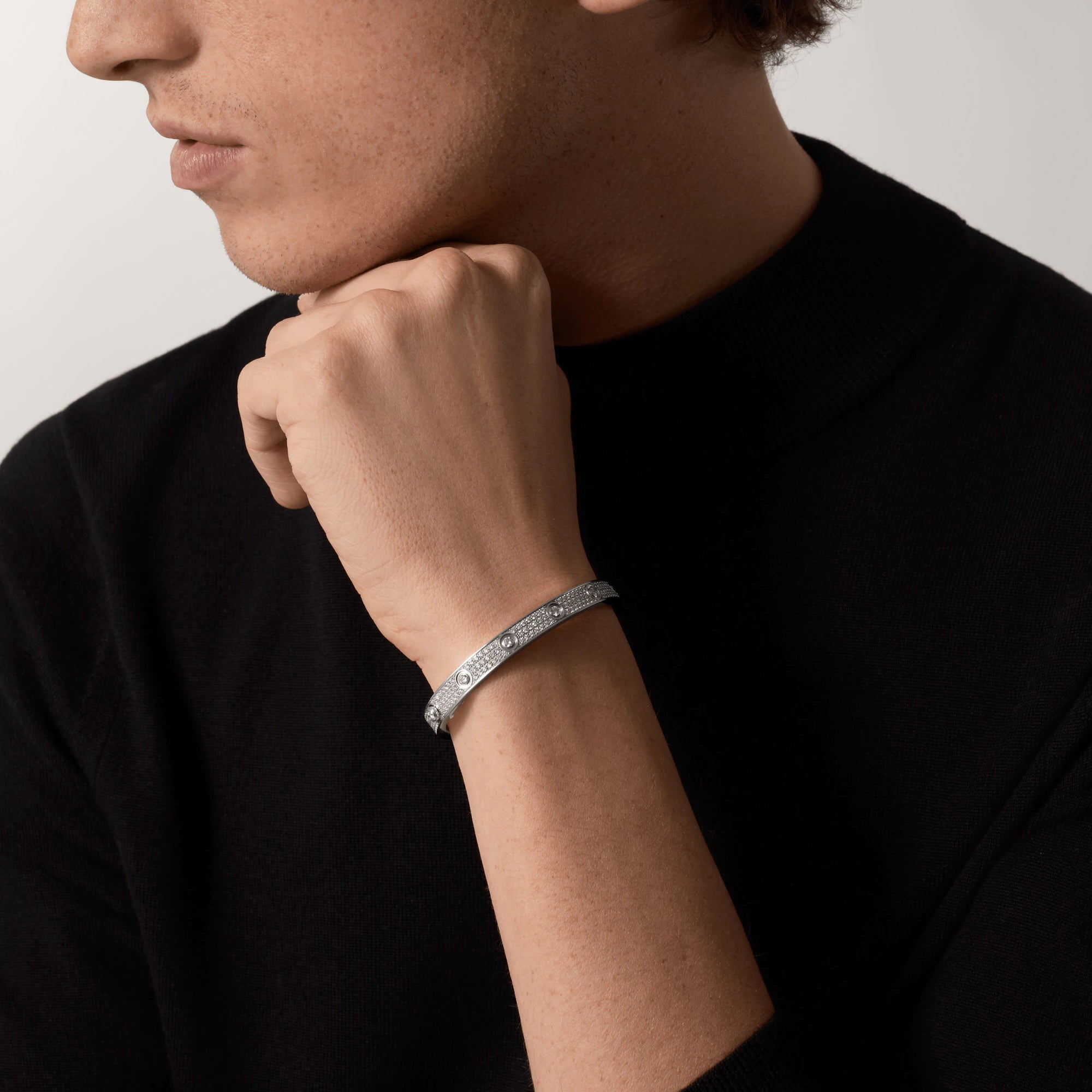 Cartier LOVE BRACELET 6.1MM DIAMOND-PAVED 10 BIG DIAMONDS - Image 7