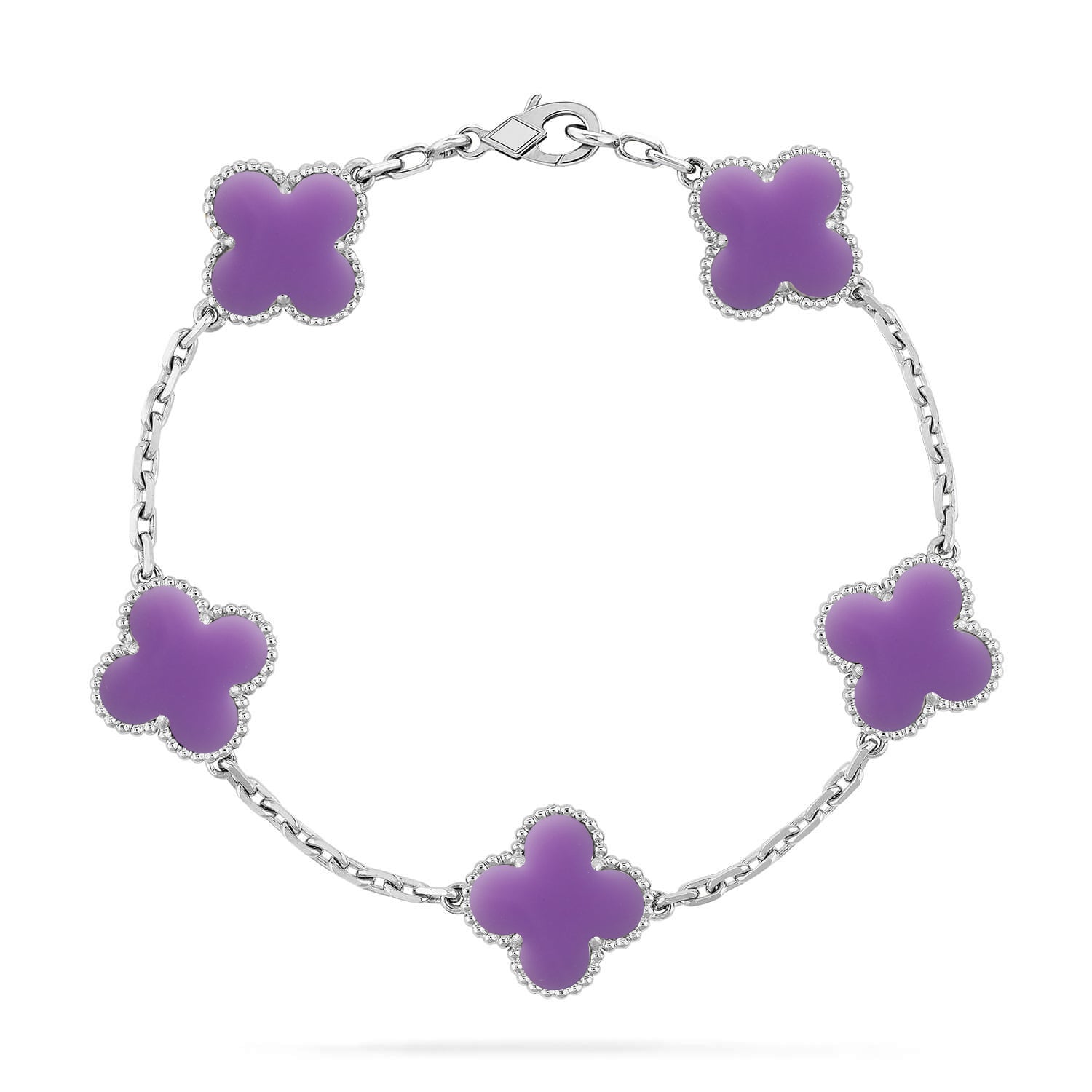 Van Cleef & Arpels CLOVER 5 MOTIF LIGHT PURPLE BRACELET COLLECTION - Image 8