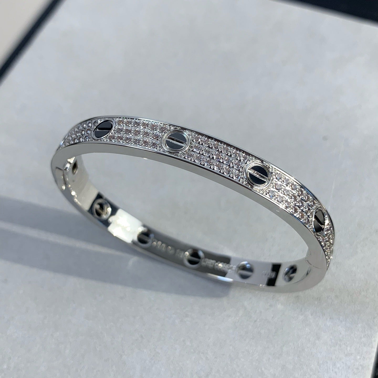 Cartier LOVE BRACELET 6.1MM DIAMOND-PAVED CERAMIC - Image 7