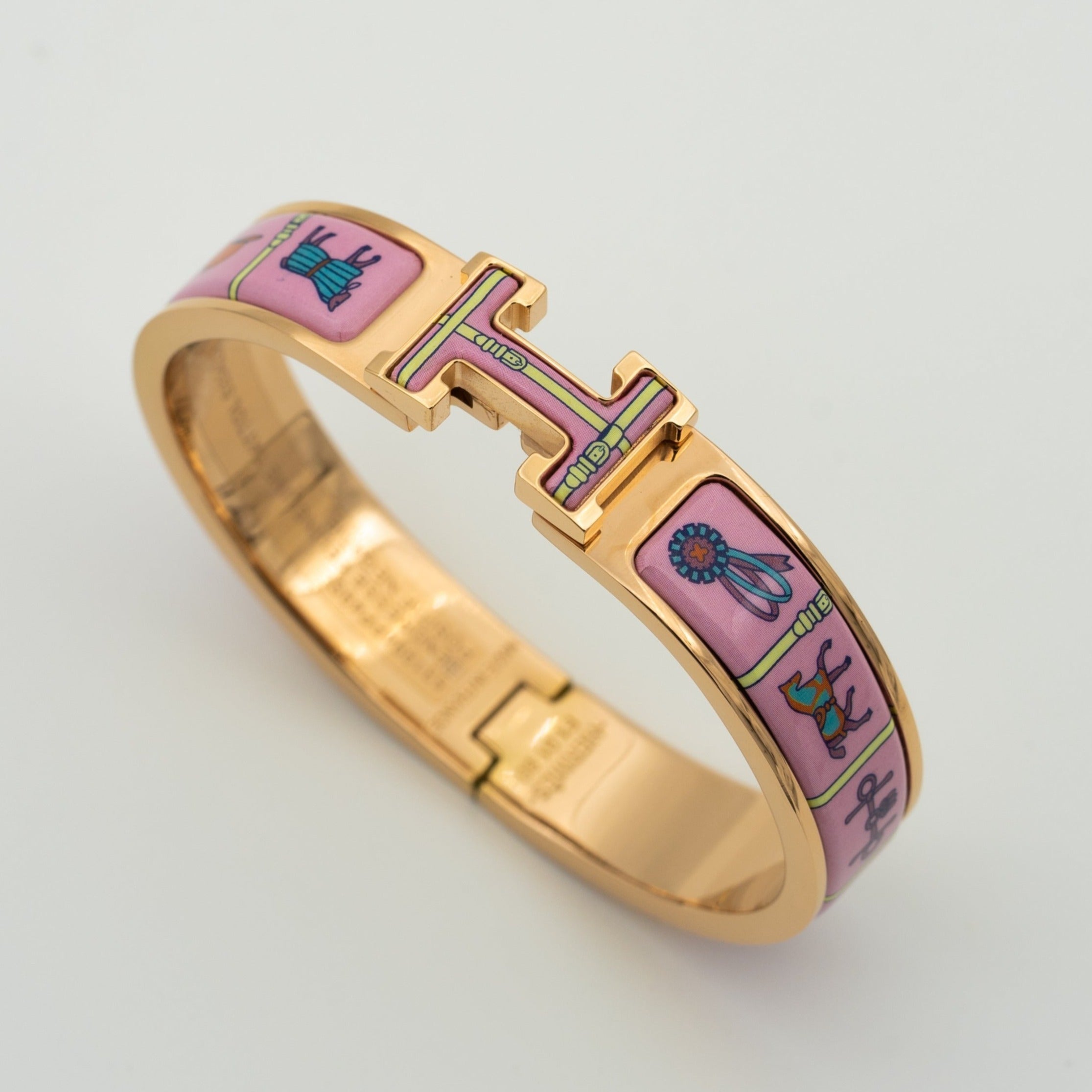 Hermès H PINK GOLD BRACELET PINK CERAMIC - Image 2