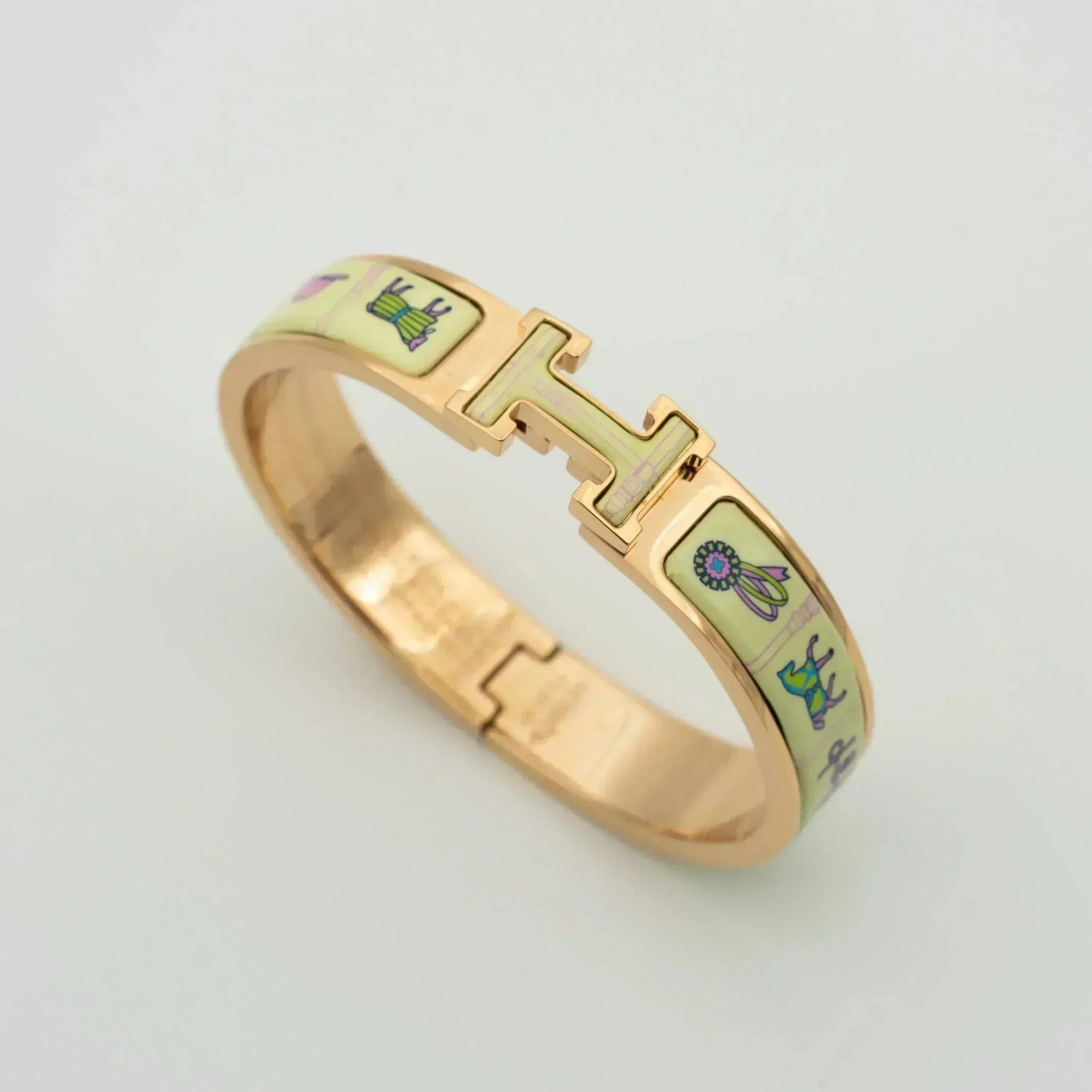 Hermès H PINK GOLD BRACELET CREAM CERAMIC - Image 2