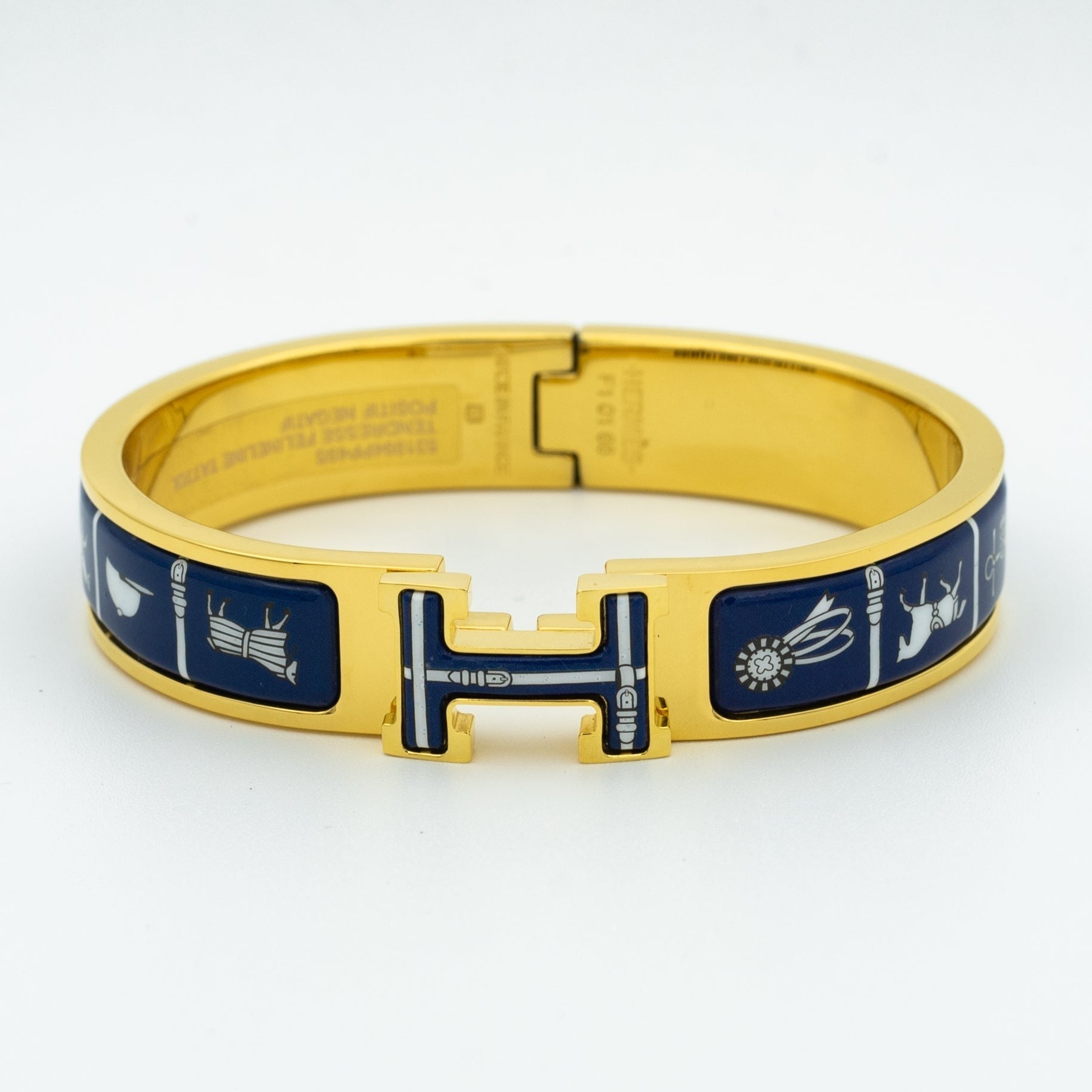 Hermès H BRACELET BLUE CERAMIC - Image 2