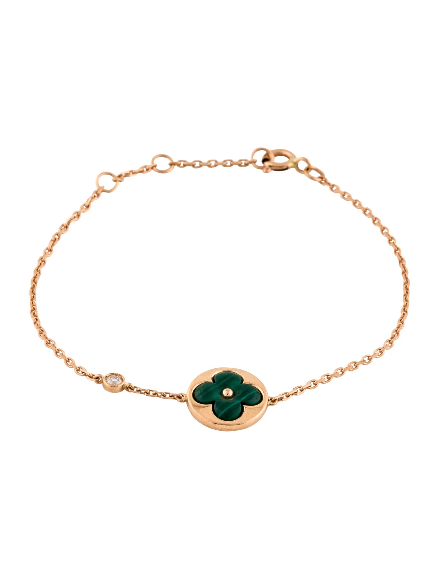 Louis Vuitton SUN MALACHITE 1 DIAMOND PINK GOLD BRACELET