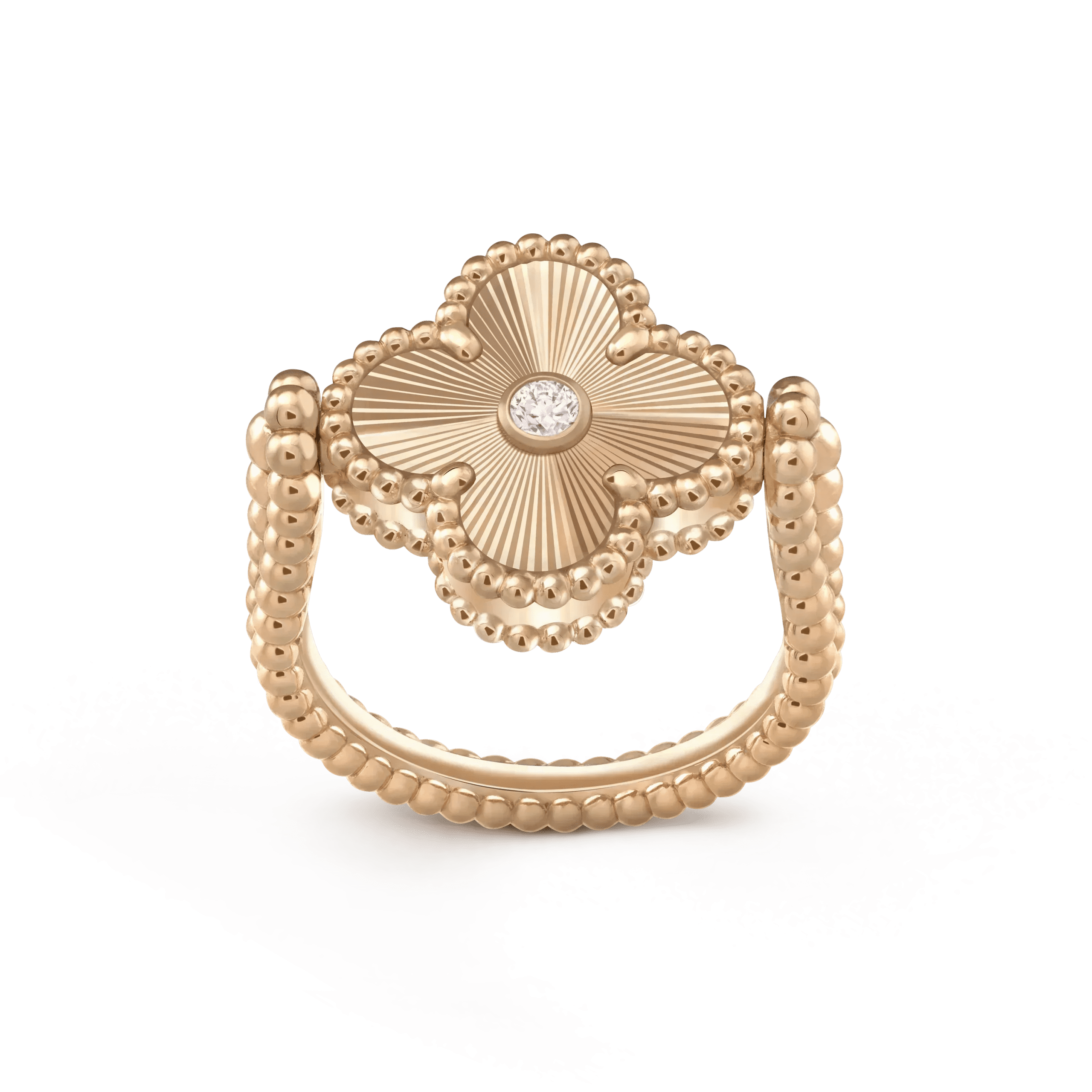 Van Cleef & Arpels CLOVER RIVERSIBLE ROSE GOLD RING