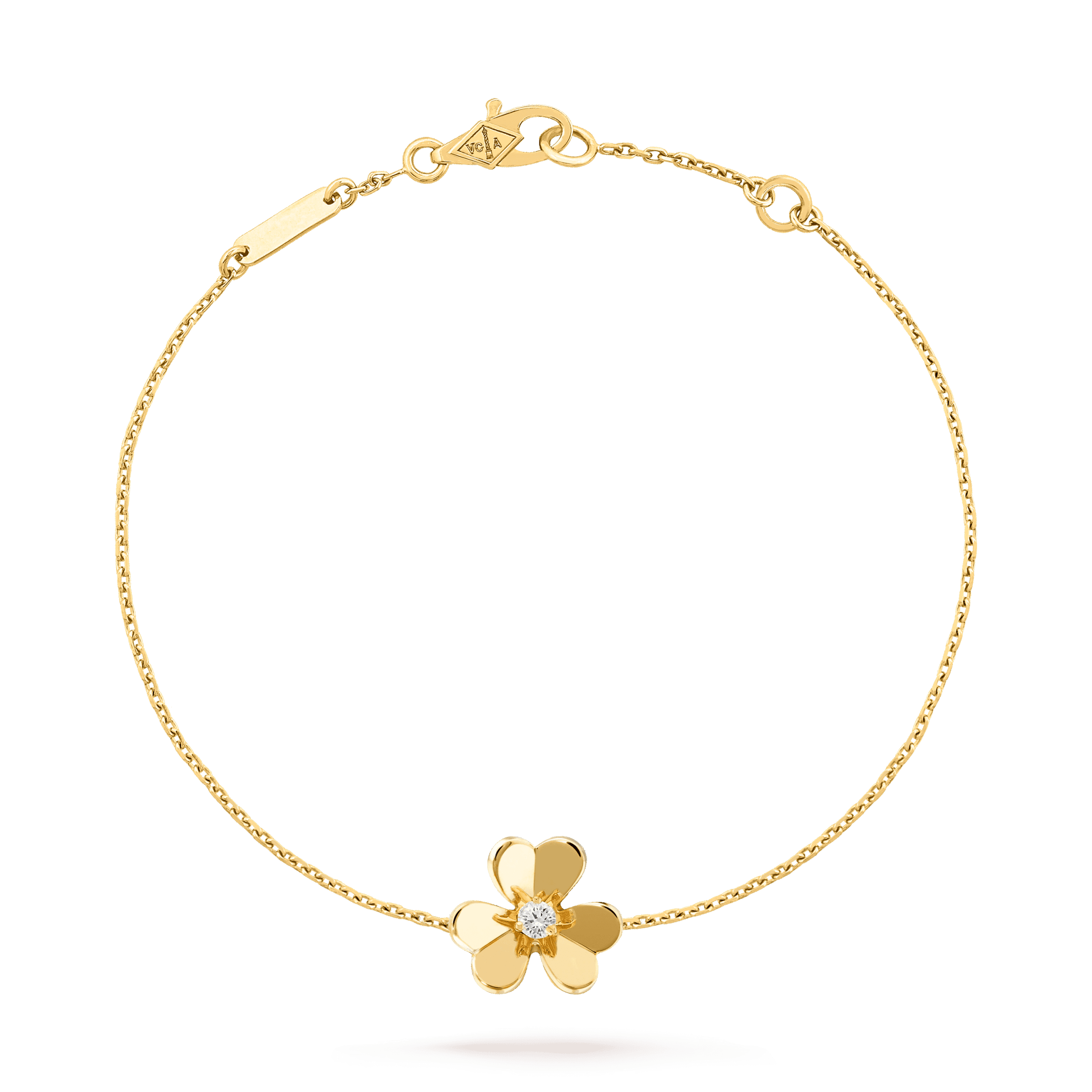 Van Cleef & Arpels FRIVOLE GOLD FLOWER BRACELET