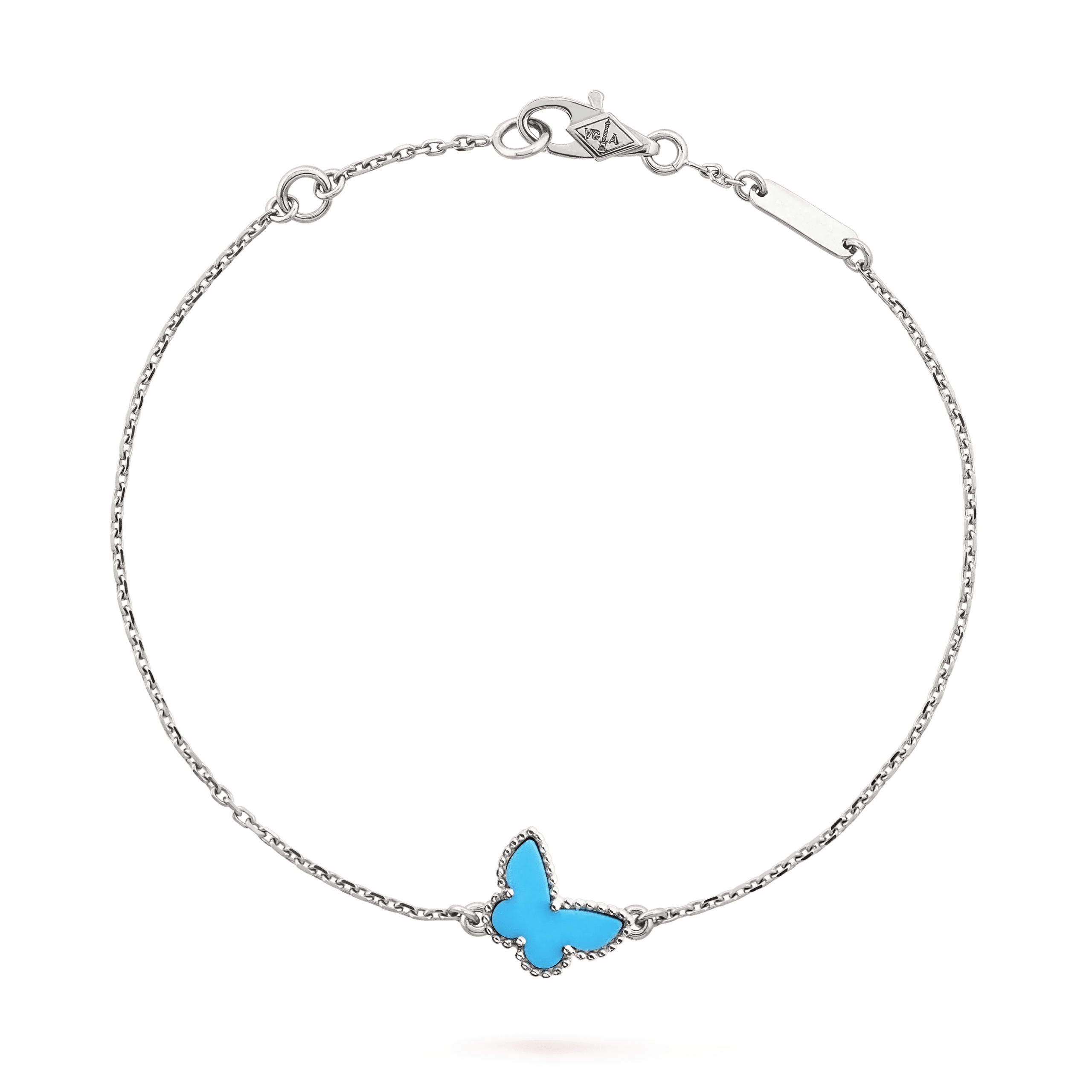Van Cleef & Arpels BUTTERFLY TURQUOISE BUTTERFLY BRACELET SILVER