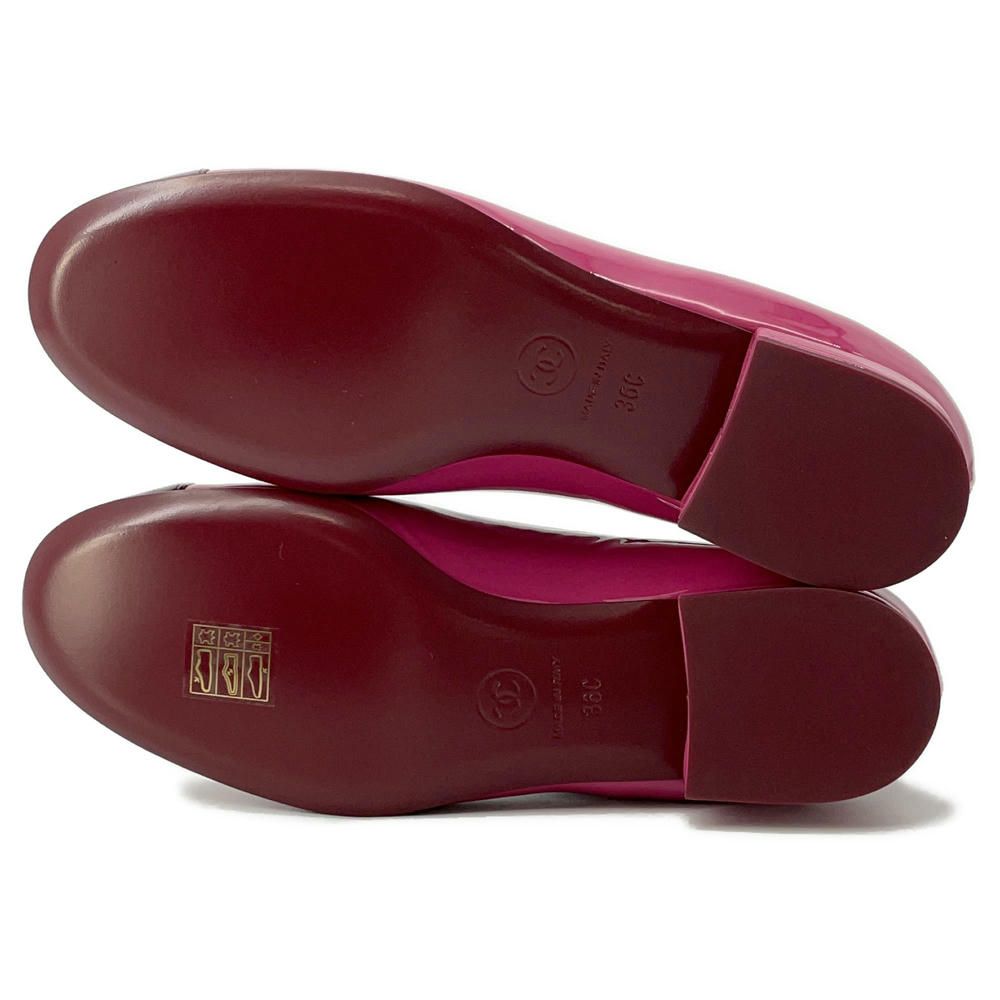 CHANEL CC Logo Pumps Pink/PurpleG45166 Patent Leather Size 36C - Image 4