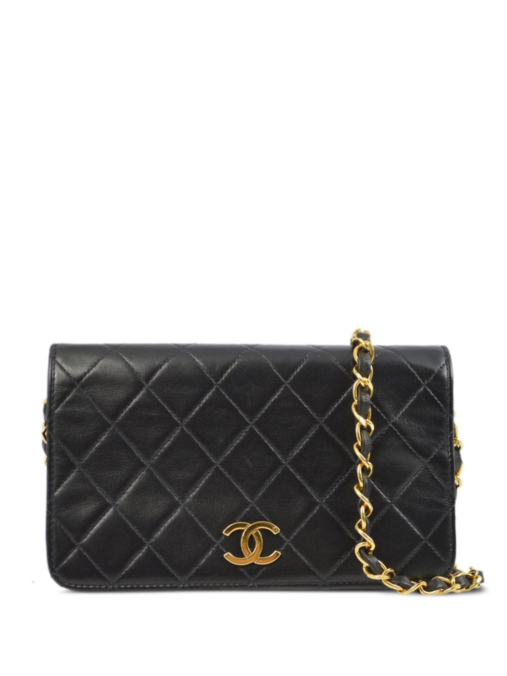 CHANEL QUILTED LAMBSKIN LEATHER MINI FULL FLAP BAG - Image 3