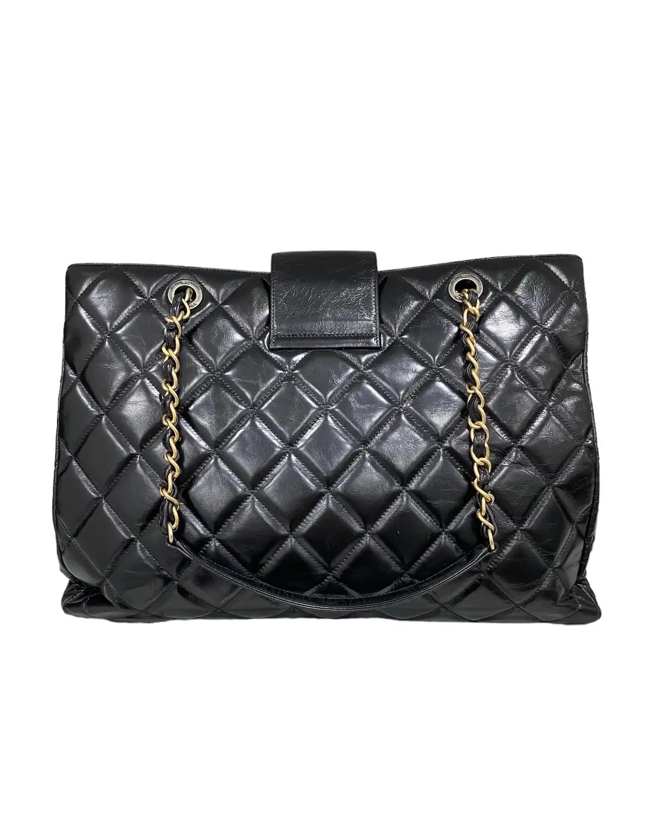 CHANEL CC QUILTED LAMBSKIN TOTE BAG - Image 4
