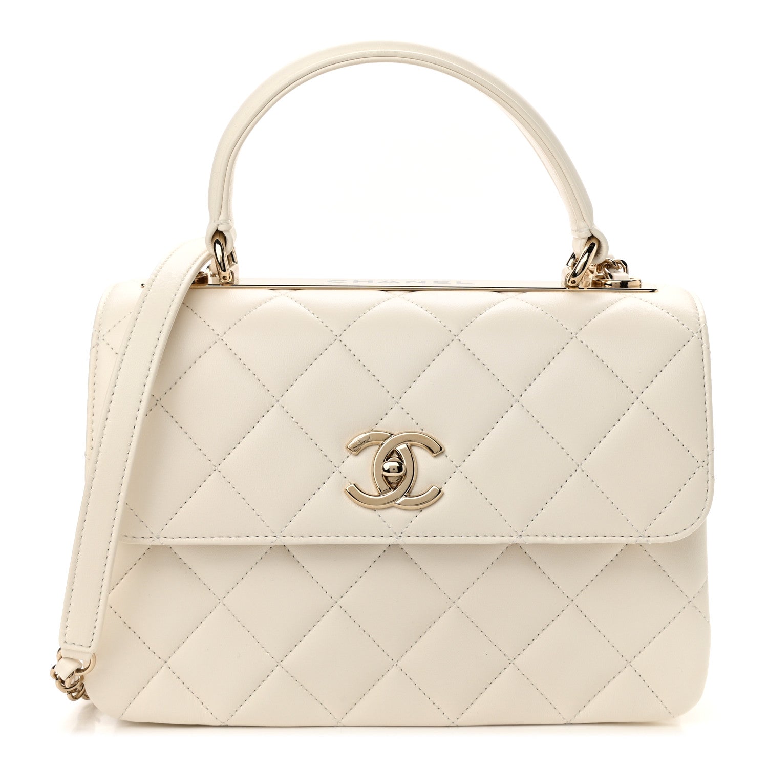 CHANEL QUILTED LAMBSKIN SMALL TRENDY CC HANDLE FLAP BAG