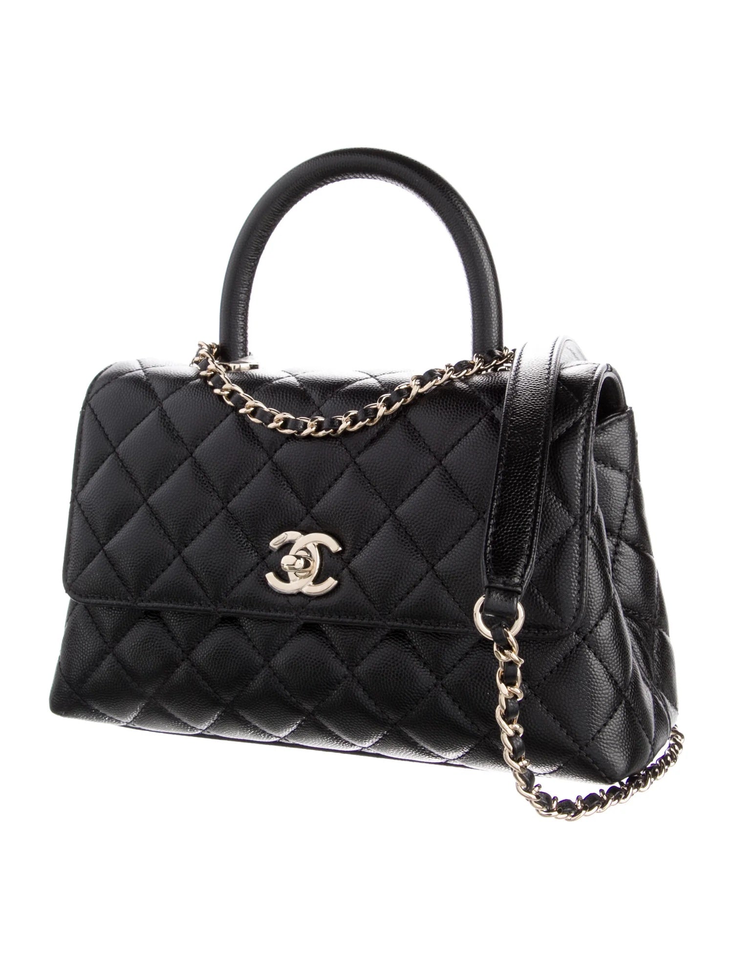 CHANEL CAVIAR QUILTED COCO HANDLE 21P MEDIUM SHOULDER BAG - Image 2