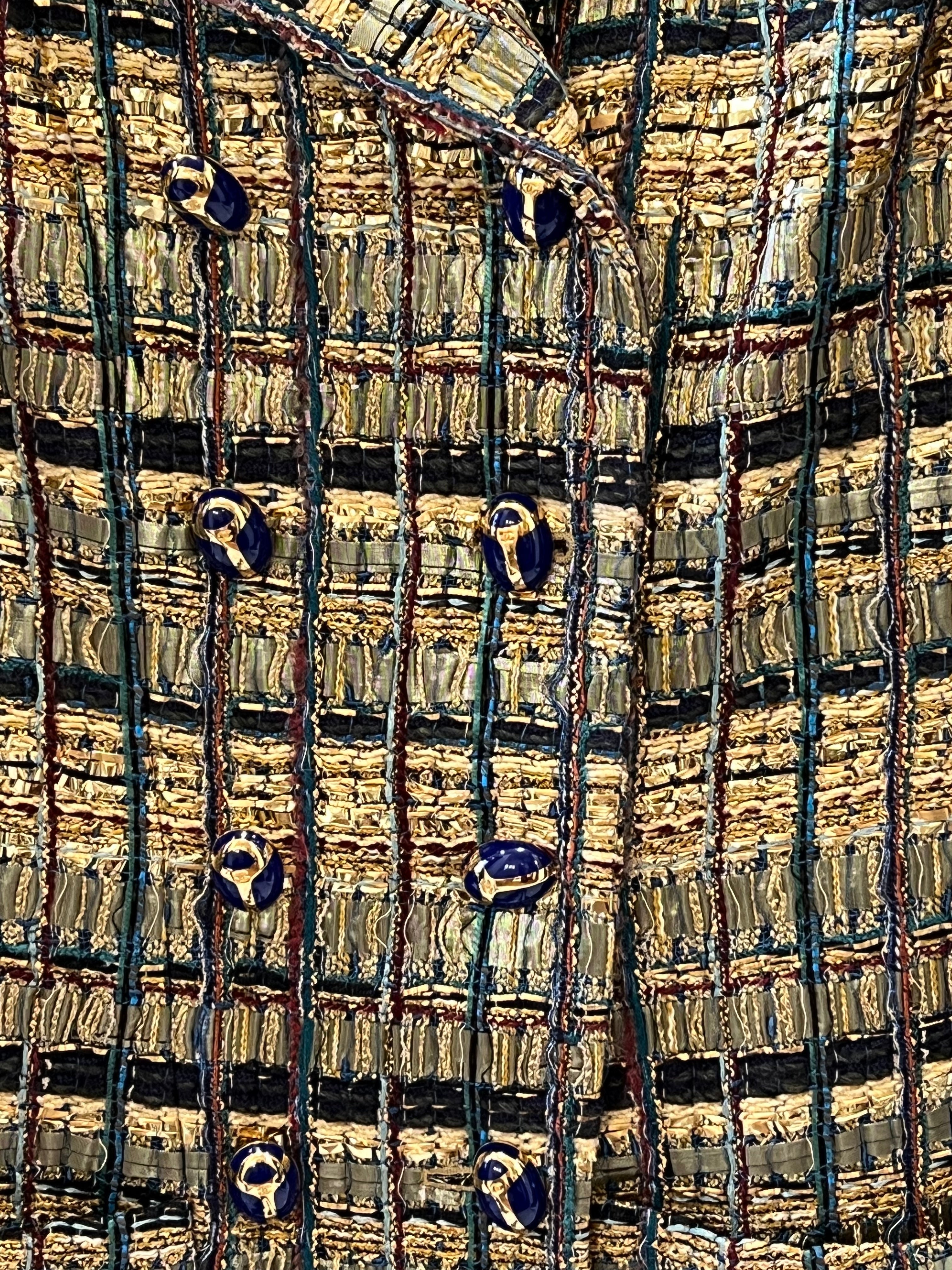 CHANEL EGYPT COLLECTION GOLD RUNWAY TWEED JACKET - Image 4