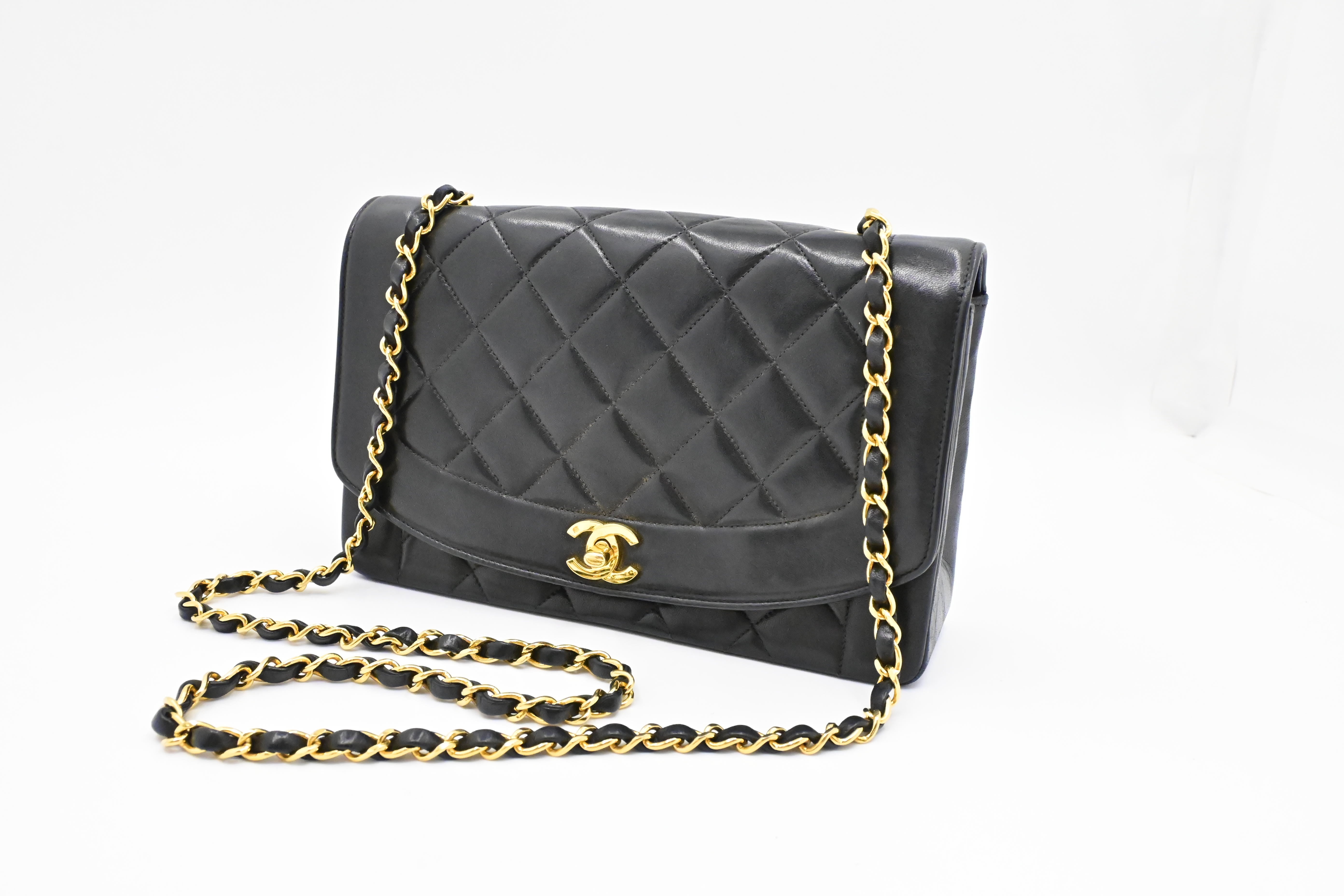 Chanel Medium Diana in Black Leather