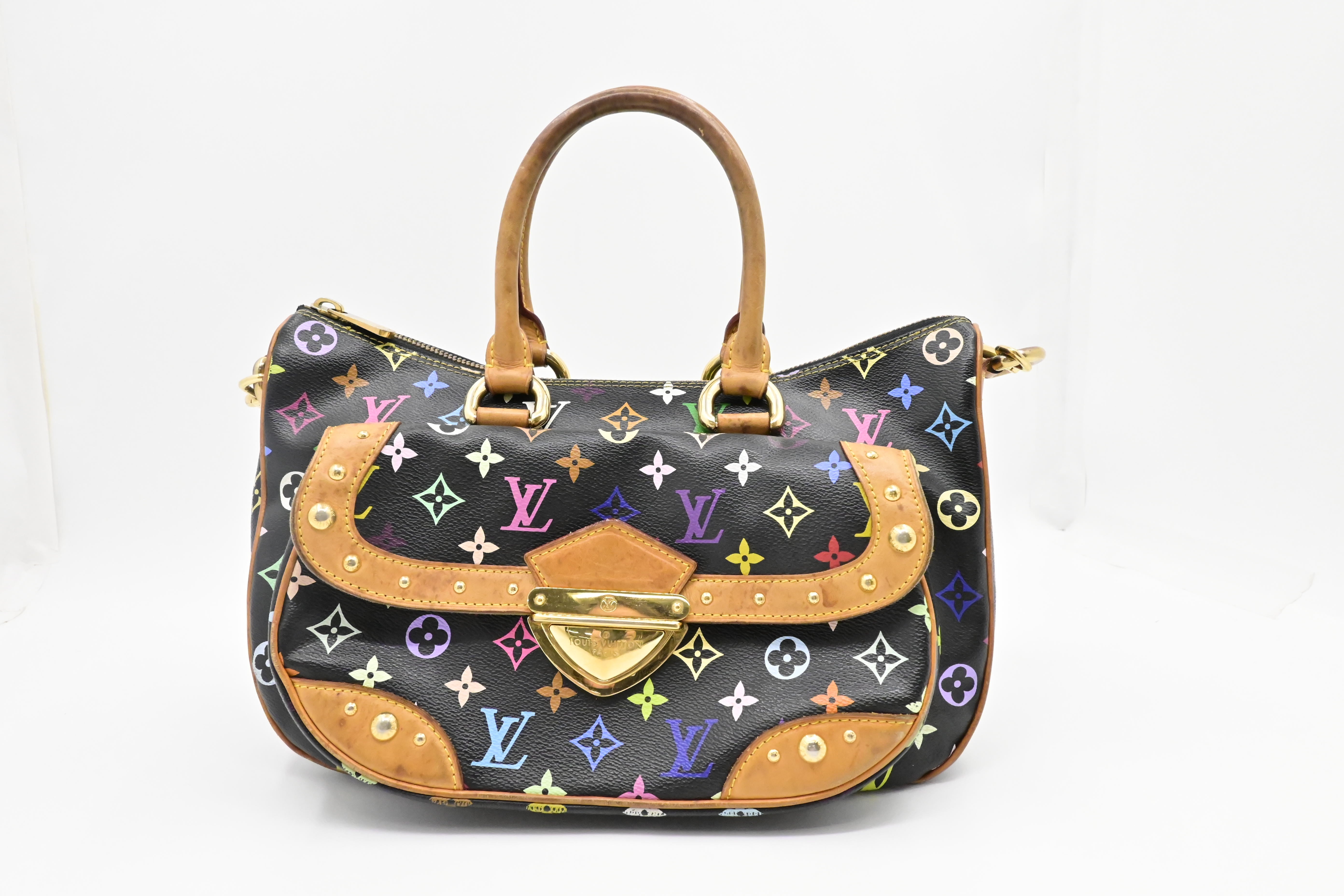 Louis Vuitton Rita in Black Multicolor Monogram Canvas - Image 2