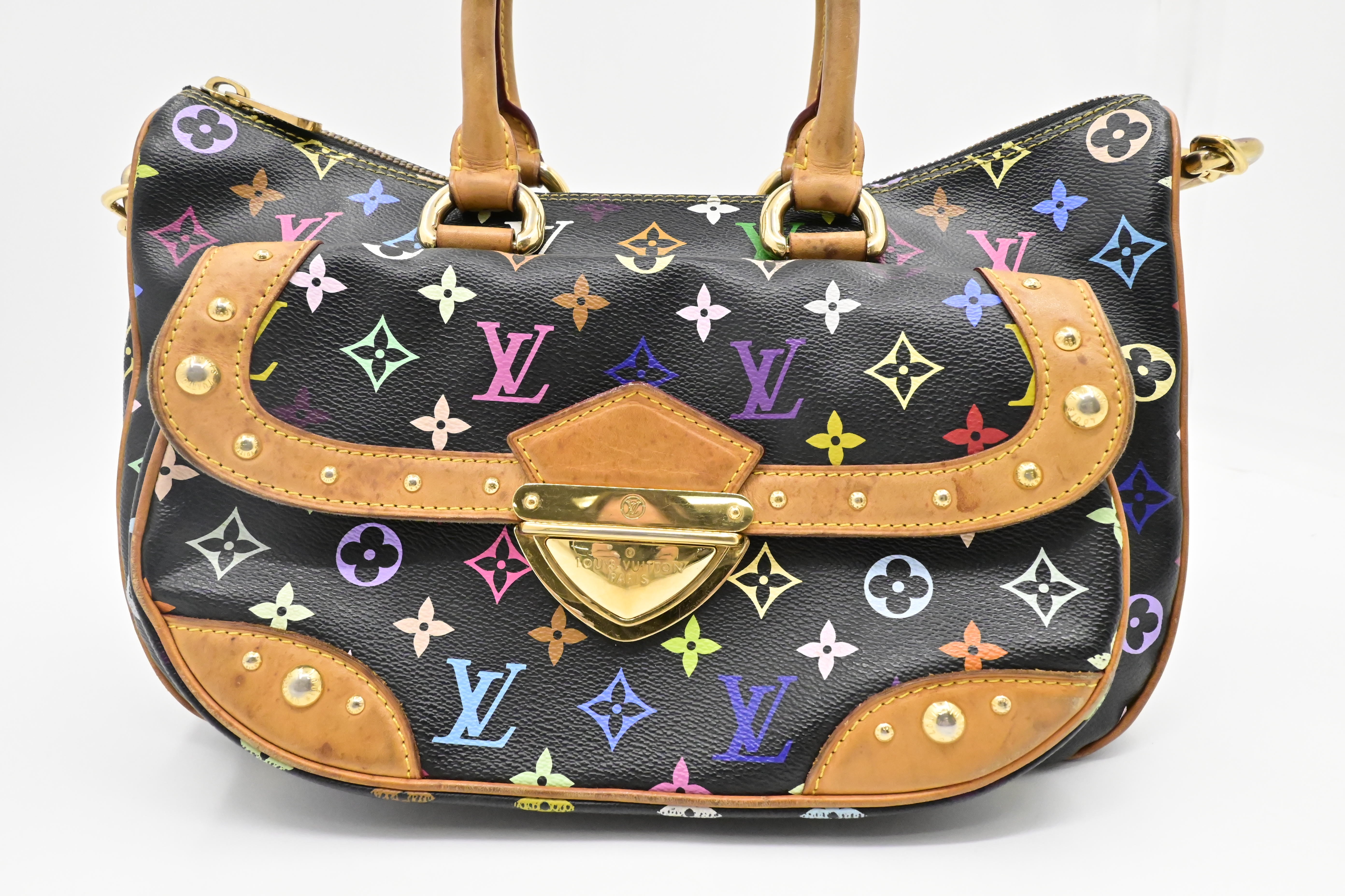 Louis Vuitton Rita in Black Multicolor Monogram Canvas - Image 3