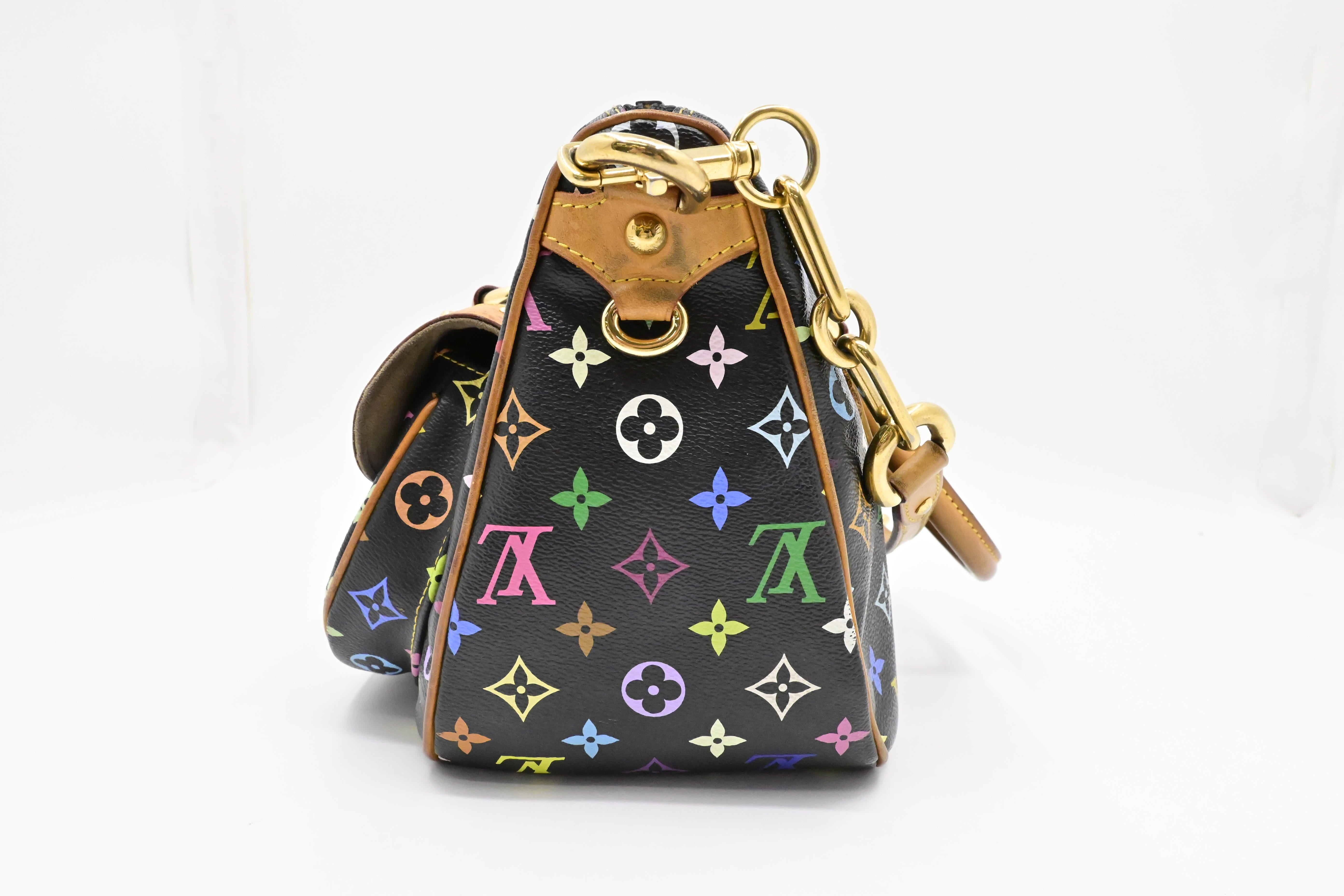 Louis Vuitton Rita in Black Multicolor Monogram Canvas - Image 4