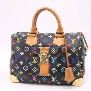 Louis Vuitton Speedy 30 in Black Multicolor Monogram Canvas