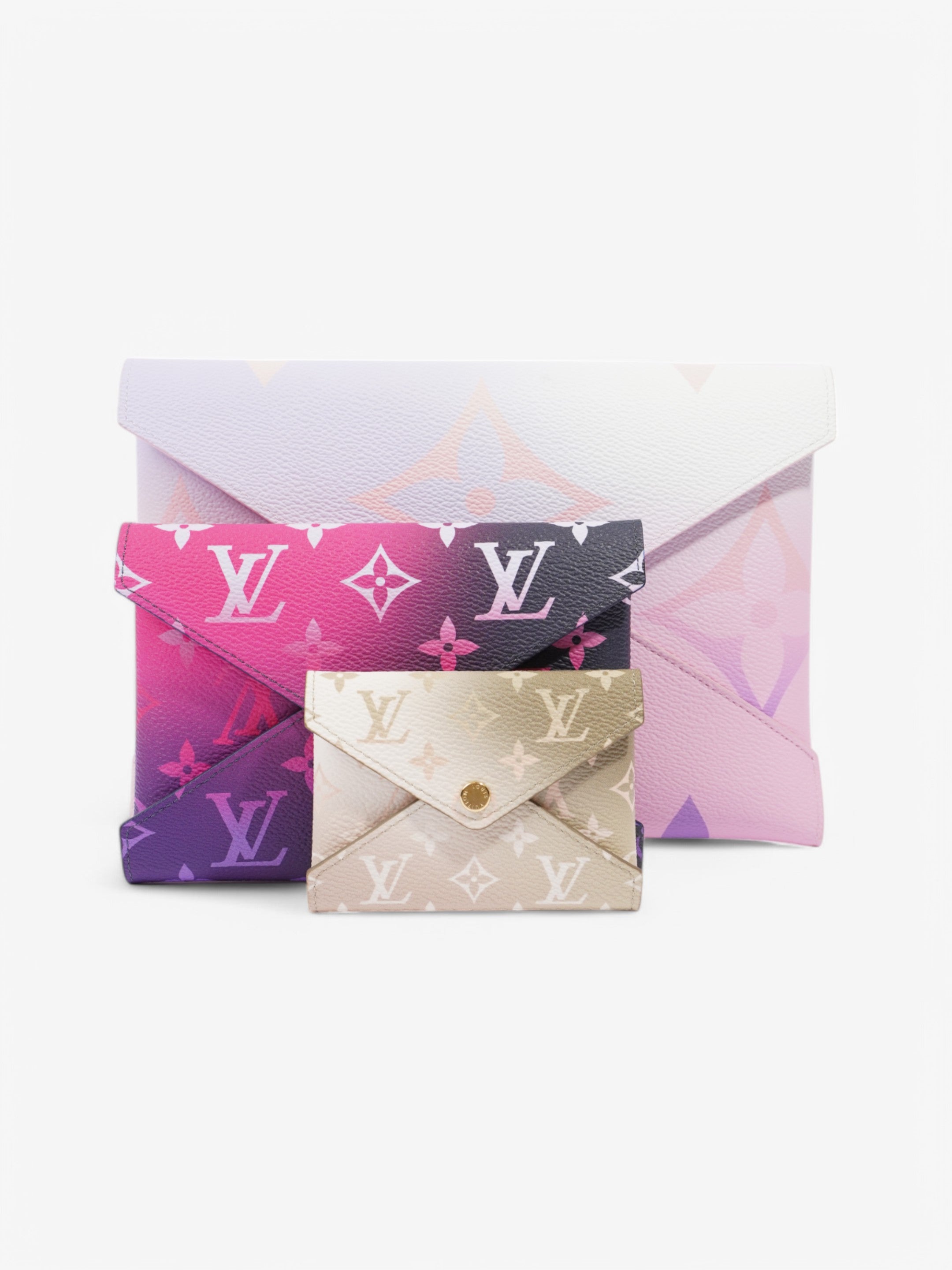 Louis Vuitton Spring In The City Kirigami Pochette Set Sunrise Pastel / Midnight Fuschia / Khaki Coated Canvas - Image 3