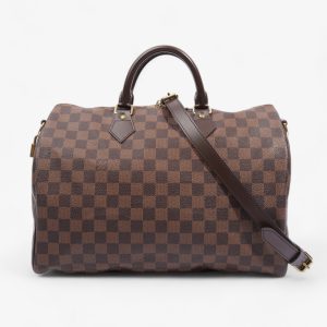 Louis Vuitton Speedy Bandouliere Damier Ebene Coated Canvas 35