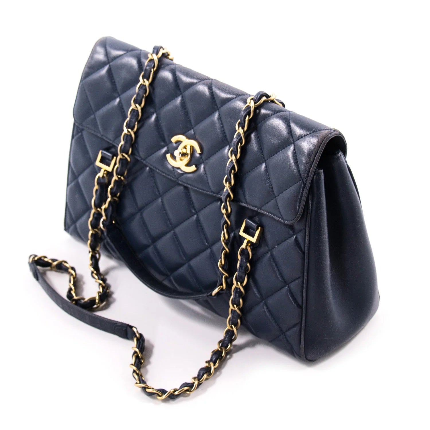 CHANEL QUILTED LAMBSKIN MISIA CAMERA FLAP BAG-HS - Image 4