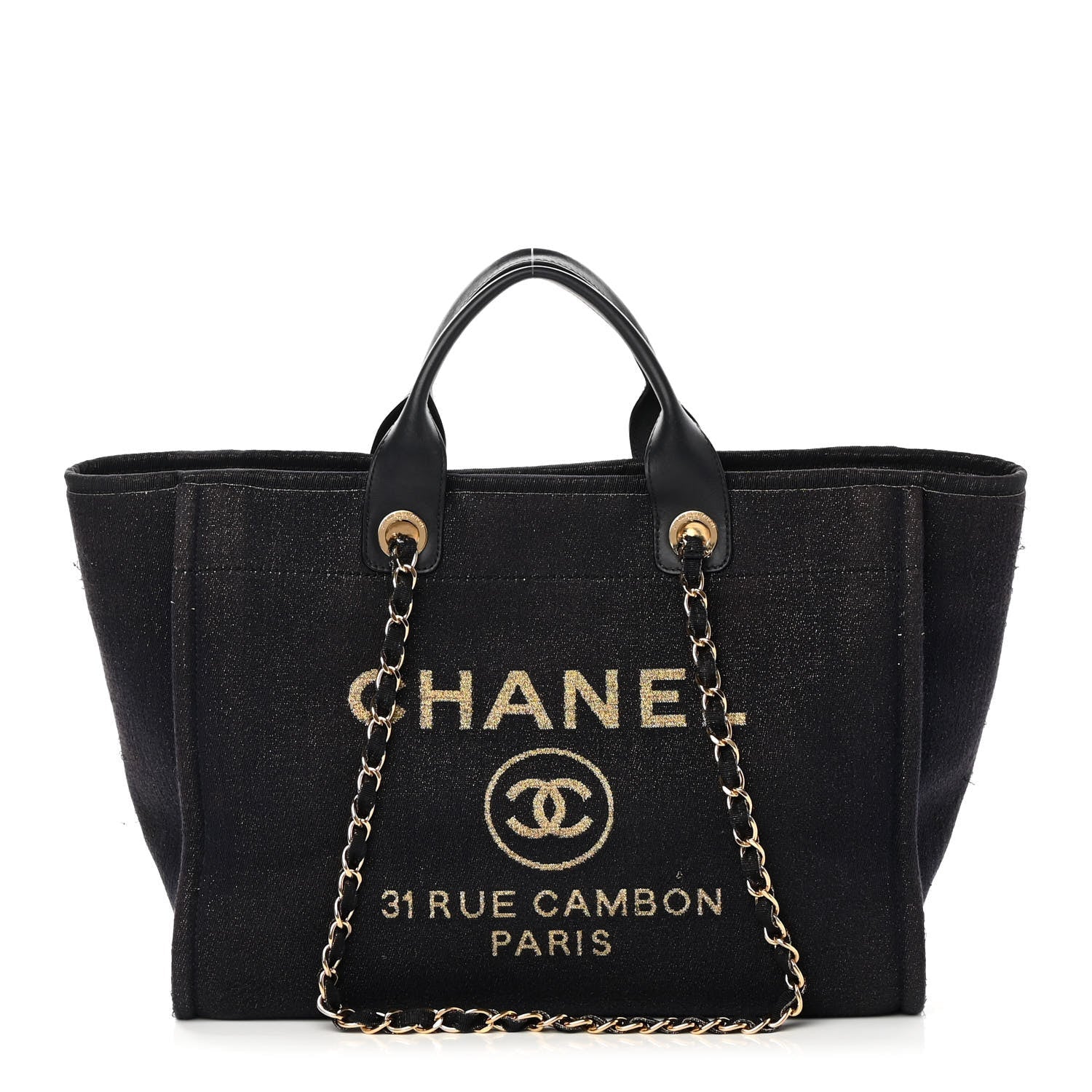 CHANEL LUREX CANVAS MEDIUM DEAUVILLE TOTE